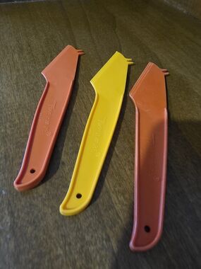 Vintage Tupperware Cheese Slicer Knives / Servers - Model 1223 (Lot of 3)